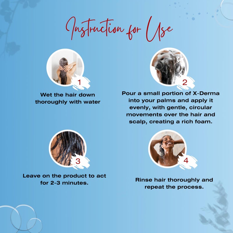 Mediceuticals X-Derma Dry Scalp & Hair Treatment Shampoo -Size: 8.45 oz/250 ml - Image 4